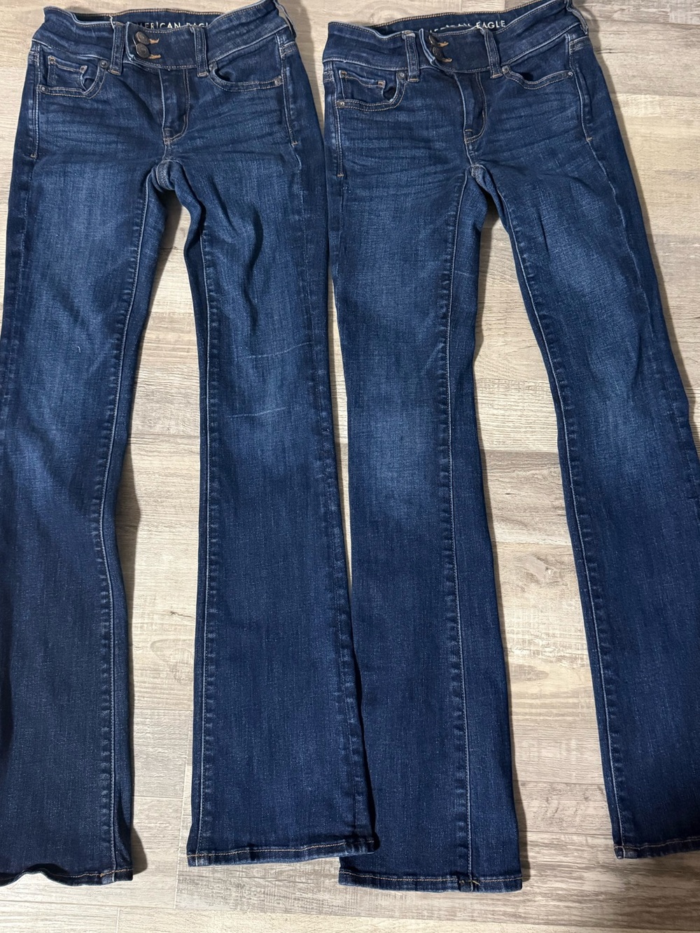 American Eagle Outfitters Dark Blue 2 Bootcut Jeans Pair